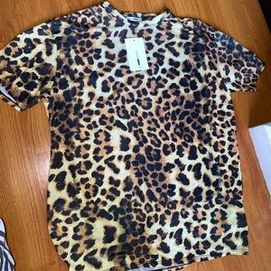 NWT FASHIONNOVA MEN CHEETAH T-SHIRT